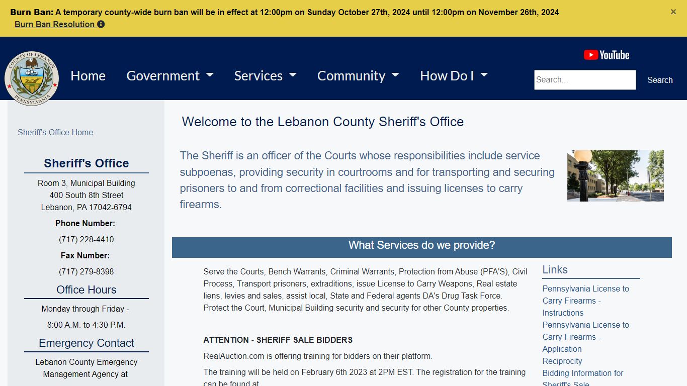 Lebanon County PA - Sheriff's Office